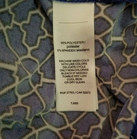 Laundry Shelli Segal blue ruched print shirt dress - Picture 6 of 6